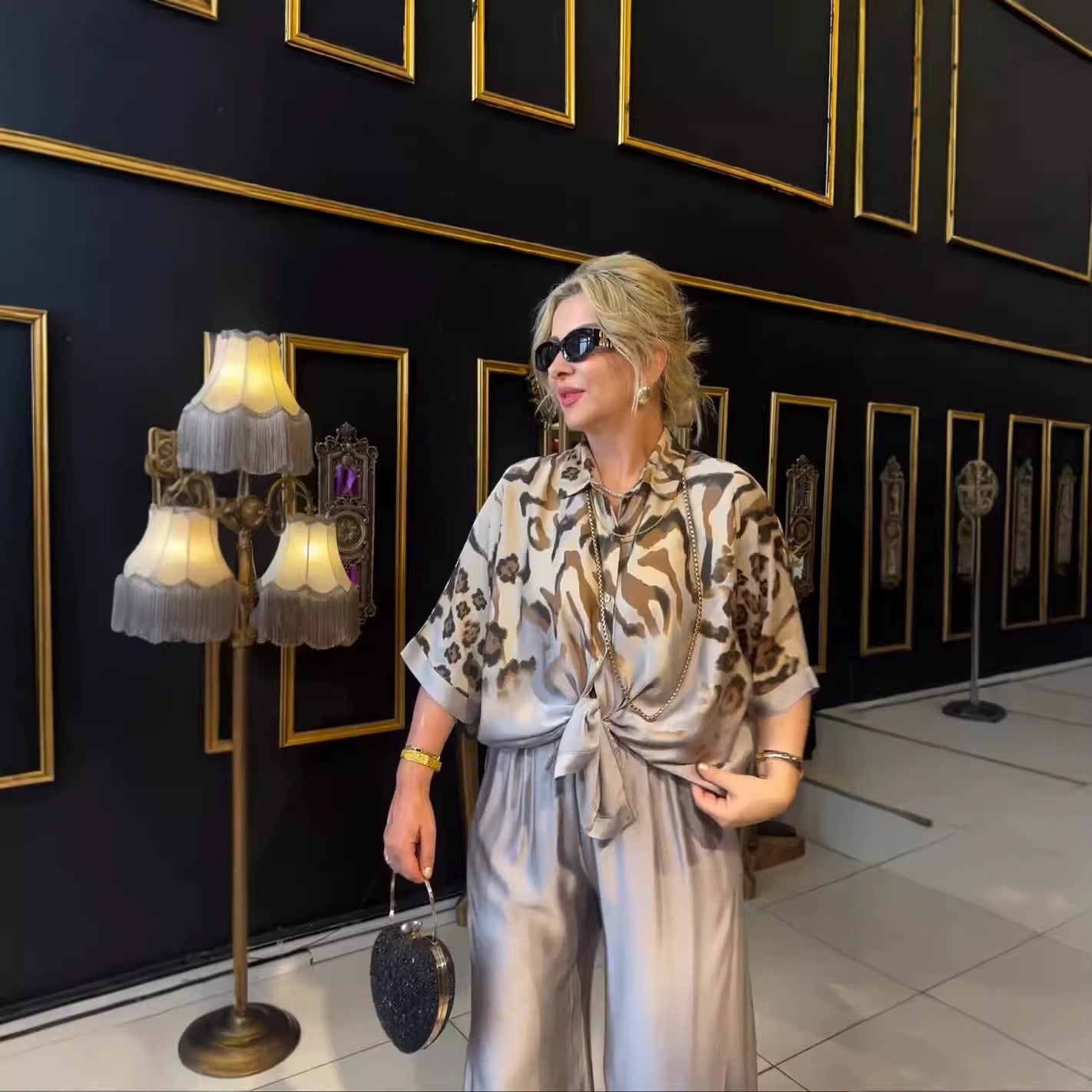 MAËLLE - Ensemble Satin Animalier